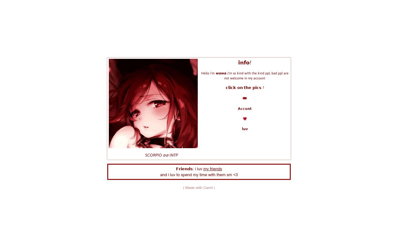 Carrd profile picture for @woi